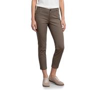 Street One Frauen 7/8 Slim Leg Hose im Satin-Look in Braun, Gr: 42
