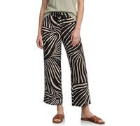 Stoffhose STREET ONE, Damen, Gr. 34, Länge 26, schwarz, Stoff, 100% Viskose, geblümt, loose fit 7/8-Länge, Hosen Stoffhose, mit allover Print (56100756-34) schwarz