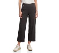 Jerseyhose STREET ONE, Damen, Gr. 44, Länge 26, deep earth, Jersey, 95% Viskose, 5% Elasthan, unifarben, loose fit knöchelfrei, Hosen Jerseyhose, High Waist (17789262-44) deep earth