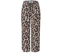 Street One - 7/8 Wide Leg Hose im Loose Fit mit Print timeless beige - Gr. - 7