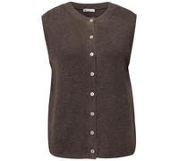 Street One - Ärmelloser Cosy Cardigan braun - Gr. - 38