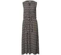 Midikleid STREET ONE, Damen, Gr. 34, EURO-Größen, clay sand, Stoff, 100% Viskose, gemustert, normal wadenlang, V-Ausschnitt, abgesteppt, Kleider Midikleid, mit Zipper-Detail (13231427-34) clay sand