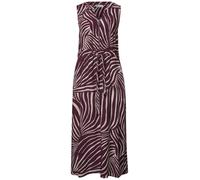 Midikleid STREET ONE, Damen, Gr. 34, EURO-Größen, rustic rouge, Stoff, 100% Viskose, gemustert, normal wadenlang, V-Ausschnitt, abgesteppt, Kleider Midikleid, mit Zipper-Detail (91445663-34) rustic ro