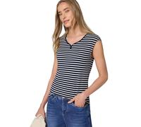 Street One Frauen Ärmelloses Shirt mit Knopfdetail in Blau, Gr: 44