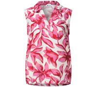 Street One - Ärmelloses Top mit Print pink/weiß - Gr. - 38