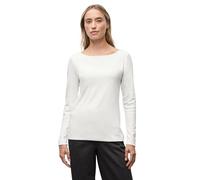 Langarmshirt STREET ONE "Style Lanea", Damen, Gr. 42, sanftes weiß, Jersey, Obermaterial: 50% Baumwolle, 50% Modal. Futter: 100% Baumwolle, unifarben, regular fit normal, U-Boot-Ausschnitt, angesetzte