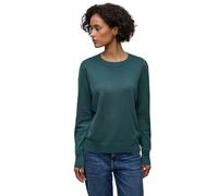 Rundhalspullover STREET ONE, Damen, Gr. 36, mediterra grün, Stoff, 86% Viskose, 14% Polyester, unifarben, normal normal, Rundhals, Rippbündchen, Pullover Rundhalspullover, mit Rundhalsausschnitt (5441