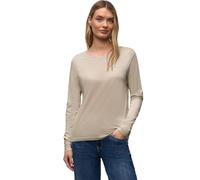 Rundhalsshirt STREET ONE, Damen, Gr. 40, cotton beige, Jersey, Obermaterial: 50% Baumwolle, 50% Modal, unifarben, tailliert hüftbedeckend, Rundhals, Shirts Rundhalsshirt (66433062-40) cotton beige