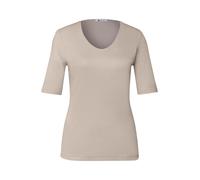 Street One T-Shirt Basic T Damen Größe 38 Beige (Clay Sand) 50% Baumwolle/50% Modal