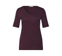 Street One - Basic T-Shirt mit blickdichter Front rustic rouge - Gr. - 46