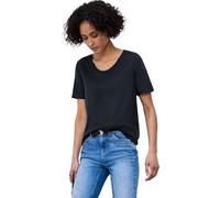 Street One Basic T-Shirt mit gerundetem V-Neck Shadowed Navy 40