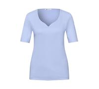 Basic T-Shirt mit Herzausschnitt Schwarz 36