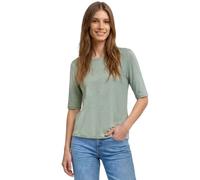 Street One Basic T-Shirt mit Rundhals in Unifarbe Eucalyptus Green 46