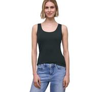 Street One Frauen Basic Top mit Rundhals aus Jersey in Grün, Gr: 46