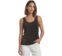 Tanktop STREET ONE "Style Anni", Damen, Gr. 40, schwarz coffee, Jersey, Obermaterial: 48% Baumwolle, 48% Modal, 4% Elasthan, unifarben, regular fit taillenbedeckt, Rundhals, Tops Tanktop, Sommer-Top m