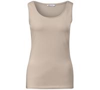 Tanktop STREET ONE "Style Anni", Damen, Gr. 44, clay sand, Jersey, Obermaterial: 48% Baumwolle, 48% Modal, 4% Elasthan, unifarben, regular fit taillenbedeckt, Rundhals, Tops Tanktop, Sommer-Top mit St