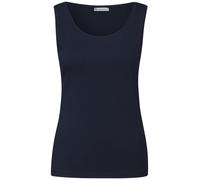 Street One Damen Top A322896 Basic – Rundhals, uni (deep Blue) – Gr. 34
