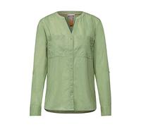 Street One Baumwollbluse Turn-Up Langarm Damenbluse Knopfleiste Brusttaschen