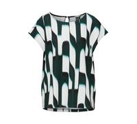 Street One - Bedrucktes Ottoman-Shirt grün - Gr. - 36