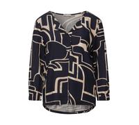 Street One Frauen Bedrucktes Shirt in Blau, Gr: 34