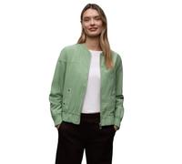 Blouson STREET ONE, Damen, Gr. 42, mint breeze, Stoff, Obermaterial: 87% Viskose, 13% Polyester; Futter: 65% Polyester, 35% Baumwolle, unifarben, comfort fit normal, V-Ausschnitt, normaler Saum, Jacke