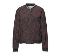 Blouson STREET ONE STUDIO, Damen, Gr. 36, mahogany braun, Stoff, Obermaterial: 87% Viskose, 13% Polyester; Futter: 100% Polyester, normal normal, Rundhals, Bündchen, Jacken Blouson, Rundhalsausschnitt