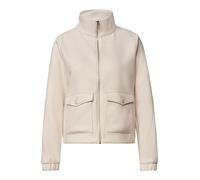 Blouson STREET ONE, Damen, Gr. 38, clay sand, Stoff, 67% Polyester, 31% Viskose, 2% Elasthan, unifarben, normal normal, hoch geschlossener Ausschnitt, elastischer Bund, Jacken Blouson, mit Stehkragen 