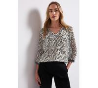 STREET ONE Damen A345631 Chiffon-Tunika mit Raffung, Moonstone Sand, 36