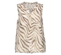 STREET ONE Damen A345809 Chiffon Blusentop mit Print, Tumbled Beige, 44