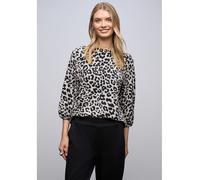 Street One Langarmshirt Gemustertes Jacquard Damen Hellgrau Größe 36