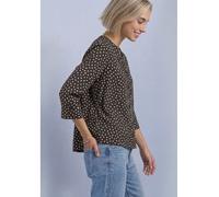 Street One Damen 3/4-Arm Bluse mit Split Neck und Print