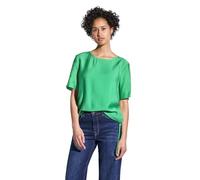 STREET ONE Damen A345528 Bluse in Unifarbe, Tendril Green, 46
