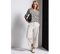 Street One - V-Neck Bluse mit Tape beige - Gr. - 44