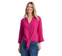 Klassische Bluse STREET ONE, Damen, Gr. 46, magenta dream, Stoff, 70% Viskose, 30% Polyester, unifarben, klassisch normal, Rundhals, Bündchen, Blusen Bluse, mit 3/4 Ärmeln (13517534-46) magenta dream