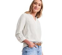 Street One Bluse mit Split Neck aus Leinenmix Off White 46