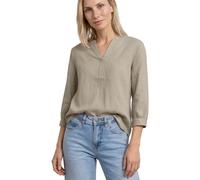 Street One Bluse mit Split Neck aus Leinenmix Timeless beige 42