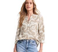 Street One Bluse mit Split Neck aus Leinenmix Timeless beige 42