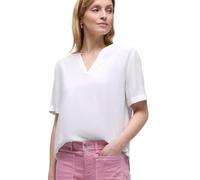 Street One Frauen Kurzarm Bluse mit Turn-Up in Weiß, Gr: 46