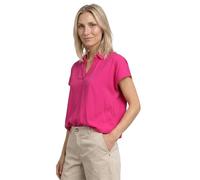 Hemdbluse STREET ONE, Damen, Gr. 42, magenta dream, Stoff, 100% Viskose, unifarben, normal normal, V-Ausschnitt, abgesteppt, Blusen Hemdbluse, aus softer Viskose (32782539-42) magenta dream