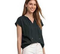 Shirtbluse STREET ONE, Damen, Gr. 38, deep bound grün, Stoff, 100% Viskose, unifarben, regular fit normal, Rundhals, abgesteppt, Blusen, aus softer Viskose (84529524-38) deep bound grün