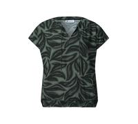 Street One Damen Blusenshirt – Split Neck und Smokdetail