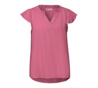 Street One Damen Blusenshirt mit Split Neck und Volant-Ärmeln