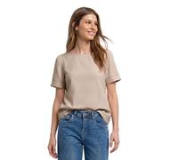 Street One Frauen Blusenshirt mit Rundhals und Tape-Details in Beige, Gr: 34