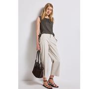 STREET ONE Damen 3411873 Blusentop mit Raffung, Nomad Brown, 42