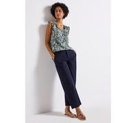 STREET ONE Damen 3411797 Print Blusentop mit Rüschen, Arona Blue, 40