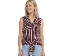 Blusentop STREET ONE, Damen, Gr. 34, braun (rustic rouge), Stoff, 100% Viskose, geblümt, normal normal, V-Ausschnitt, abgesteppt, Blusen Blusentop, aus softer Viskose (50255824-34) rustic rouge