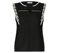 Street One - Blusentop mit Stickerei schwarz - Gr. - 44
