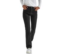 Street One Damen 3716435 Bootcut Jeans, Black clean Washed, 27W x 32L