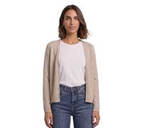 Cardigan STREET ONE, Damen, Gr. 36, clay sand meliert, Web, 37% Baumwolle, 34% Polyacryl, 26% Polyester, 3% Elasthan, unifarben, normal normal, V-Ausschnitt, Rippbündchen, Strickjacken, mit Knopfleist