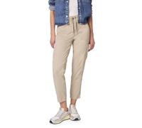 Jogger Pants STREET ONE "Style Bonny", Damen, Gr. 44, Länge 28, cobble stone, Web, Obermaterial: 60% Lyocell, 37% Baumwolle, 3% Elasthan, unifarben, 7/8-Länge, Hosen, mit Cargo-Taschen und Kordelzug (